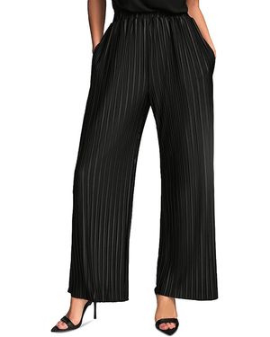 Donna Karan Donna Karan Pleated Pull On Pants - Black