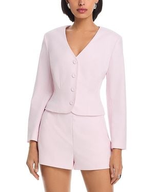 French Connection Halsey Twill Tailored Cropped Jacket - White