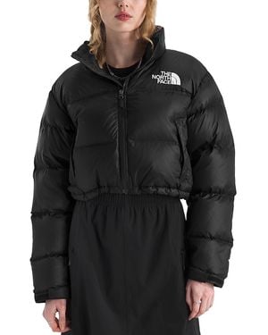 The North Face Nuptse Cropped Jacket - Black