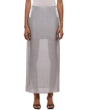 Helmut Lang Fluid Maxi Skirt - Gray