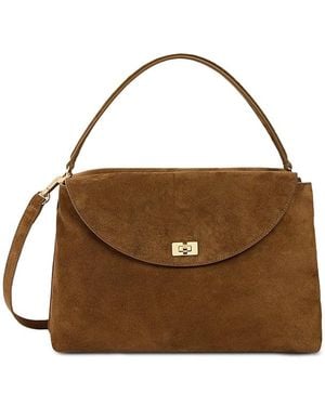 Sandro Le Grand Bazaar Suede Crossbody Bag - Brown