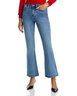 Aqua High Rise Mini Flare Bootcut Jeans - Blue