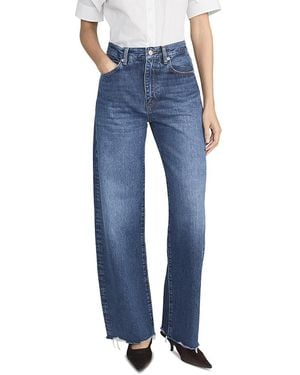 FRAME The Bow High Rise Straight Jeans - Blue
