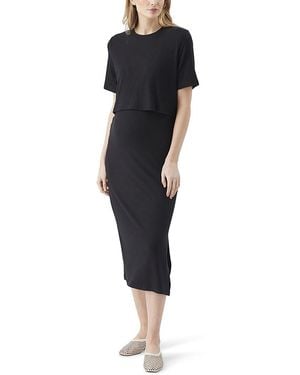 Ripe Maternity Ivy Rib Nursing Dress - Black