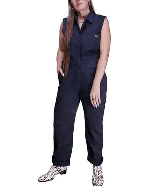 WILDFANG The Essential Sleeveless High Waisted Coverall - Blue