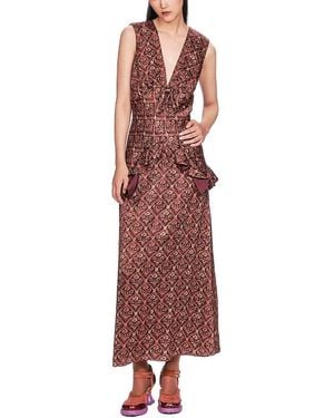 Anna Sui Wallpaper Medley Maxi Dress - Purple