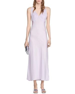 Sandro Lace Maxi Dress - Purple