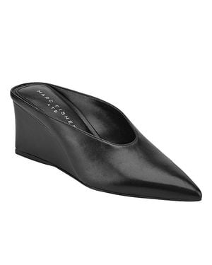 Marc Fisher Malley Pointed Toe Dress Mules - Black