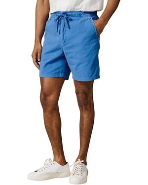 aubi Allanby Cotton Drawstring Rugby Short - Blue