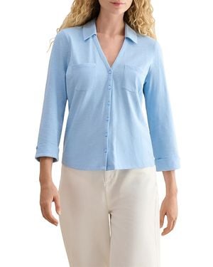 Hobbs Zariah Textured Shirt - Blue
