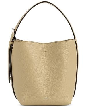 TOTEME Petite Belted Leather Tote Bag - White