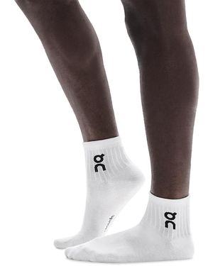 On Shoes Mid Logo Socks, Pack Of 3 - White