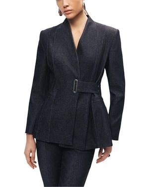 Nocturne Belted Tailored Blazer - Blue
