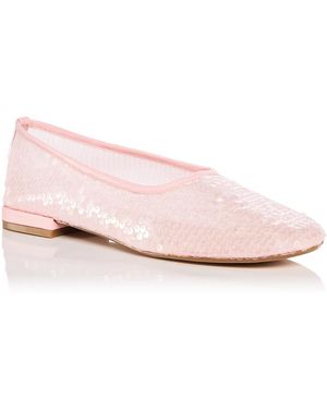 Aqua Giana Embellished Flats - Pink