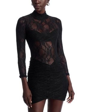 Nightcap Drop Waist Lace Mini Dress - Black