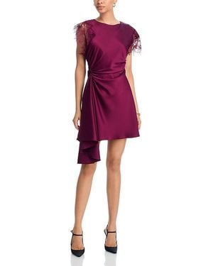 AMUR Zina Ruched Mini Dress - Purple