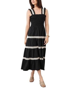 Karen Kane Sleeveless Tiered Midi Dress - Black