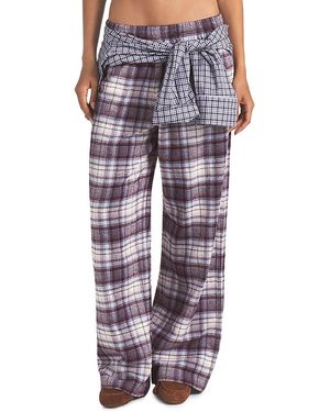 Skims Flannel Oversized Pants - Multicolor