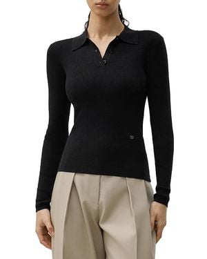LILYSILK Silk-Cashmere Polo - Black
