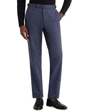 Reiss Penso Wool, Silk & Linen Classic Fit Suit Pants - Blue
