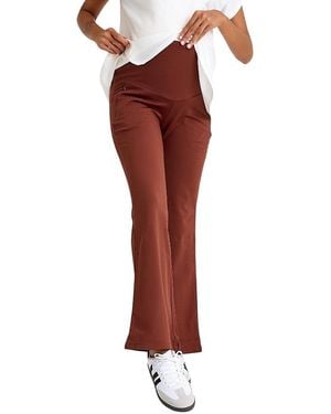 Accouchée Ultimate Comfort Warm Flare Pants - Red