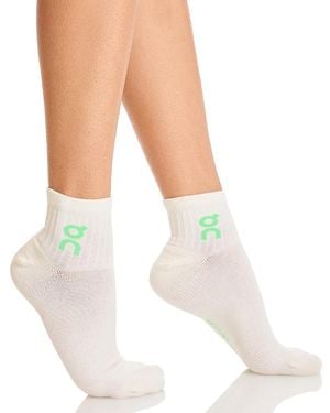 On Shoes Logo Mid Socks, Pack Of 3 - White
