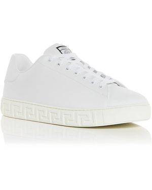 Versace Lace Up Sneakers - White