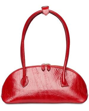 Liffner East/West Leather Dome Bag - Red
