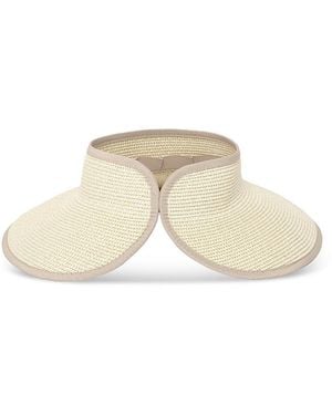 Aqua San Diego Hat Company Roll Up Visor - White
