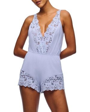 Cosabella Romanza Sleep Romper - Blue