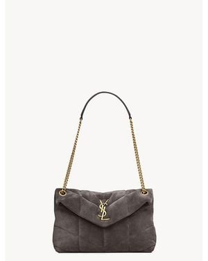 Saint Laurent Puffer Small Convertible Shoulder Bag - Natural