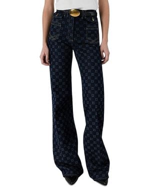 Gerard Darel Anna High Rise Flared Jeans - Blue