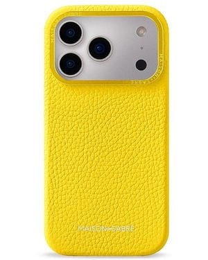 Maison De Sabre Leather Phone Case (Iphone 18 Pro) - Yellow