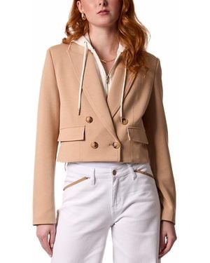 Blue Revival Chloe Cropped Hooded Blazer - Brown