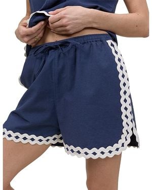 Nobody's Child Rick Rack Racer Shorts - Blue
