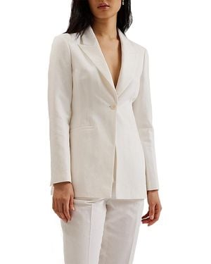 Ted Baker Musub Tailored Jacket With Faux Pockets - White