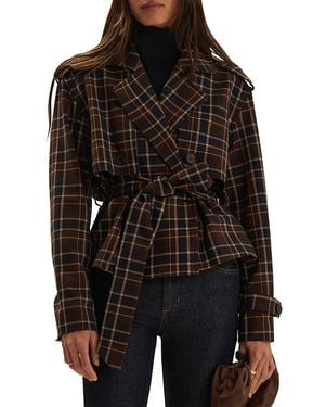 FAVORITE DAUGHTER The Cropped Charles Tie Waist Jacket - Black