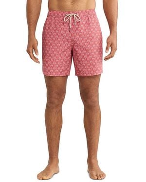 Fair Harbor Bayberry 7 Swim Trunks - Red