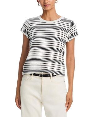 Rag & Bone The Slub Stripe Tee - White