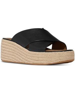 Fitflop Espadrille Platform Sandals - Black