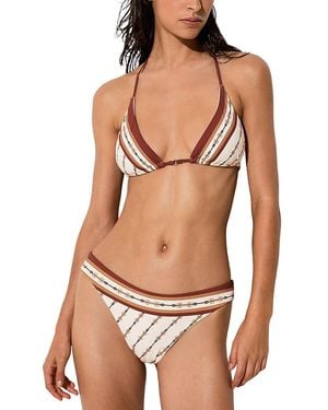 Reiss Johannah Printed Bikini Bottom - White