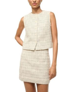 STAUD Veronica Tweed Vest - White