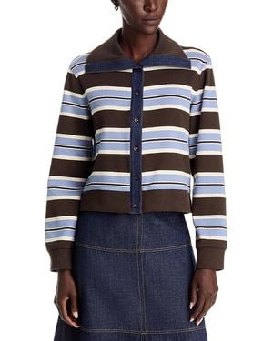 Tanya Taylor Bronwyn Button Up Jacket - Blue