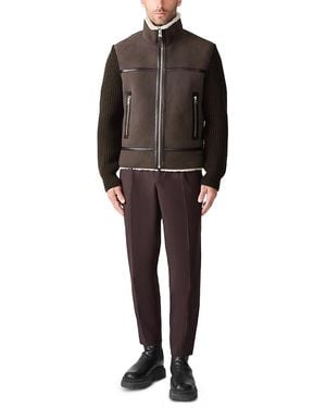 Mackage Mixed Media Zip Front Jacket - Black