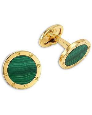 Jan Leslie 18K Vermeil Rivet Malachite Cufflinks - Green