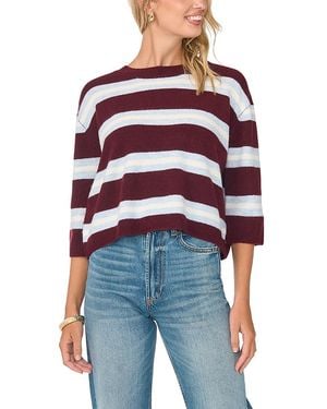 Vince Camuto Elbow Sleeve Crewneck Sweater - Blue
