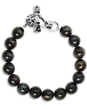 King Baby Studio Tiger Eye Bead Bracelet - Black