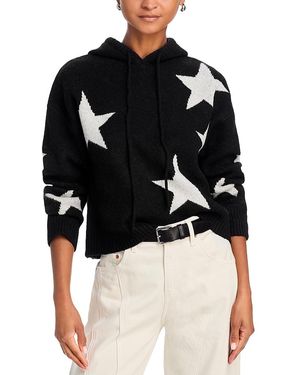 Aqua Star Hoodie Sweater - Black
