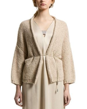 Peserico Knitted Cardigan Sweater - Natural