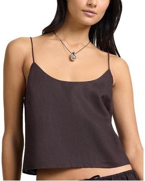 Onia Air Linen Cami Top - Black